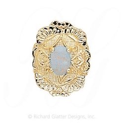 GS343 OP - 14 Karat Gold Opal Slide 